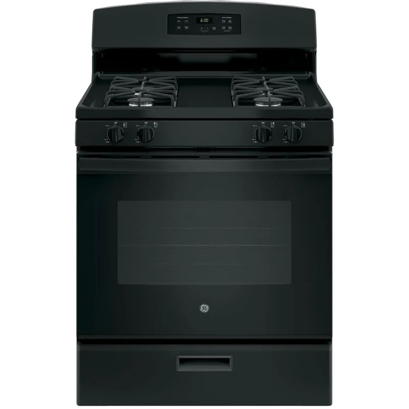 GE - 5 cu. ft  Gas Range in Black - JCGBS60DEKBB Black