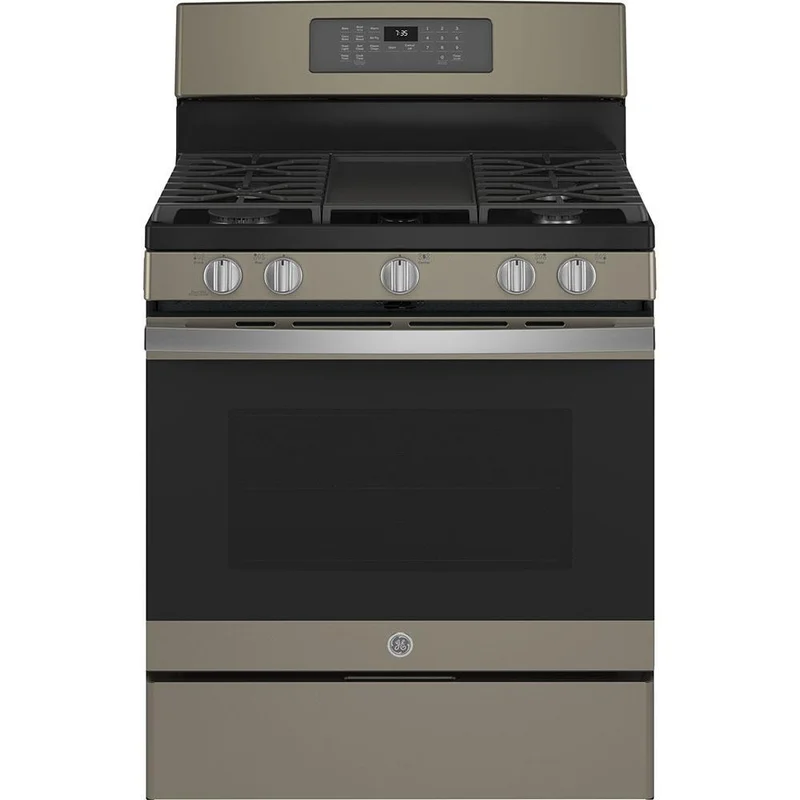 GE - 5 cu. ft  Gas Range in Grey - JCGB735EPES INOX GREY