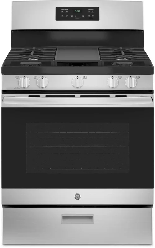 GE - 5 cu. ft  Gas Range in Stainless - JCGBS66SEKSS Stainless