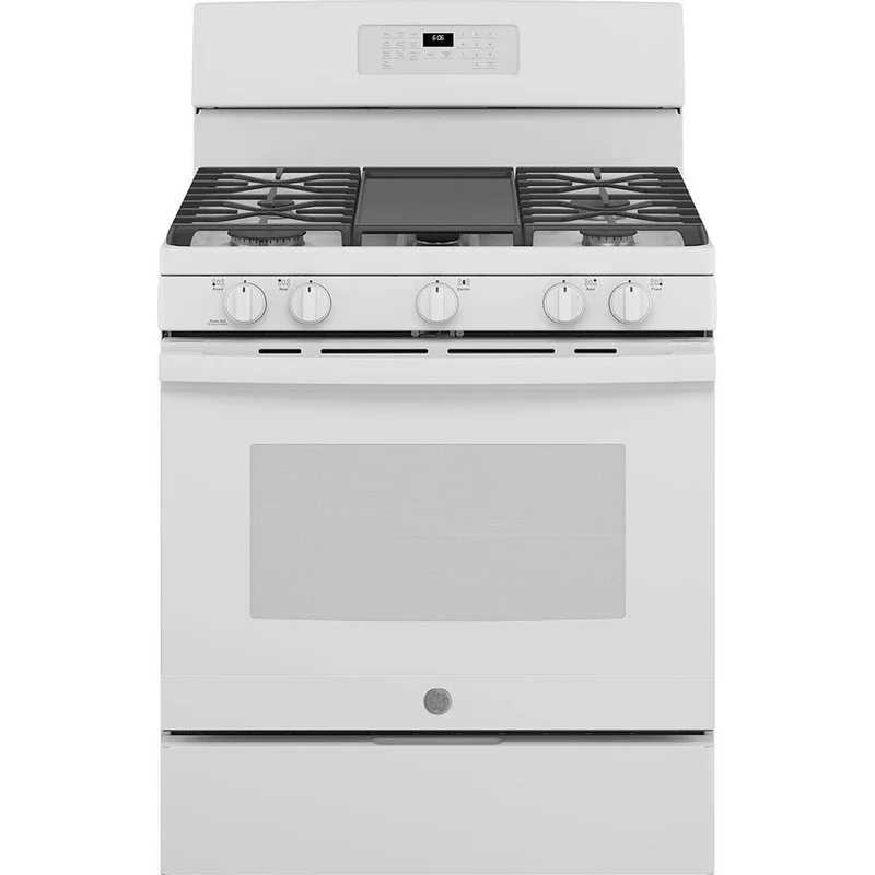 GE - 5 cu. ft Gas Range in White - JCGB660DPWW WHITE