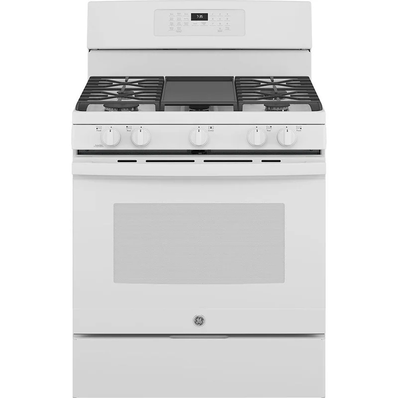 GE - 5 cu. ft Gas Range in White - JCGB735DPWW White
