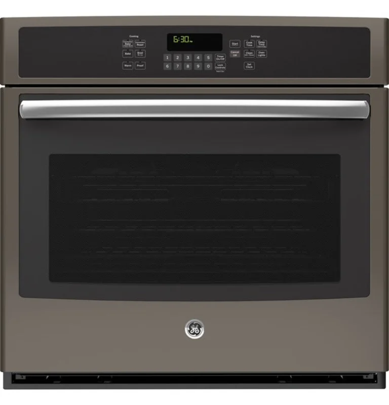 GE - 5 cu. ft Single Wall Oven in Grey - JT5000EJES Grey