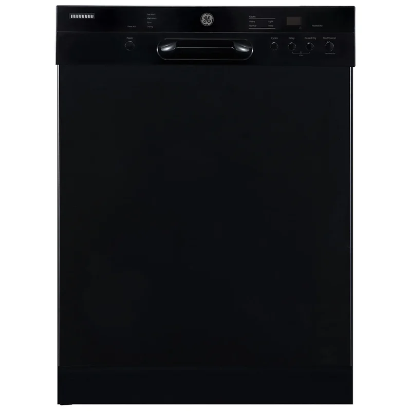 GE - 55 dBA Built In Dishwasher in Black - GBF410SGPBB Black