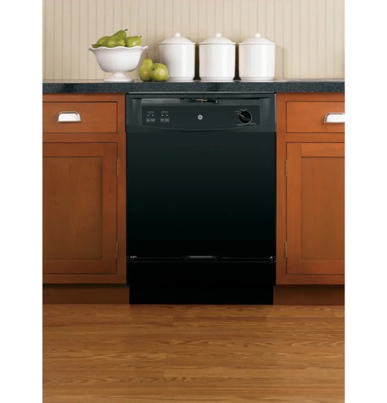 GE - 64 dBA Portable Dishwasher in Black - GSC3500DBB Black
