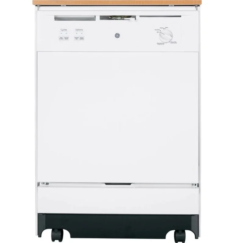 GE - 64 dBA Portable Dishwasher in White - GSC3500DWW White