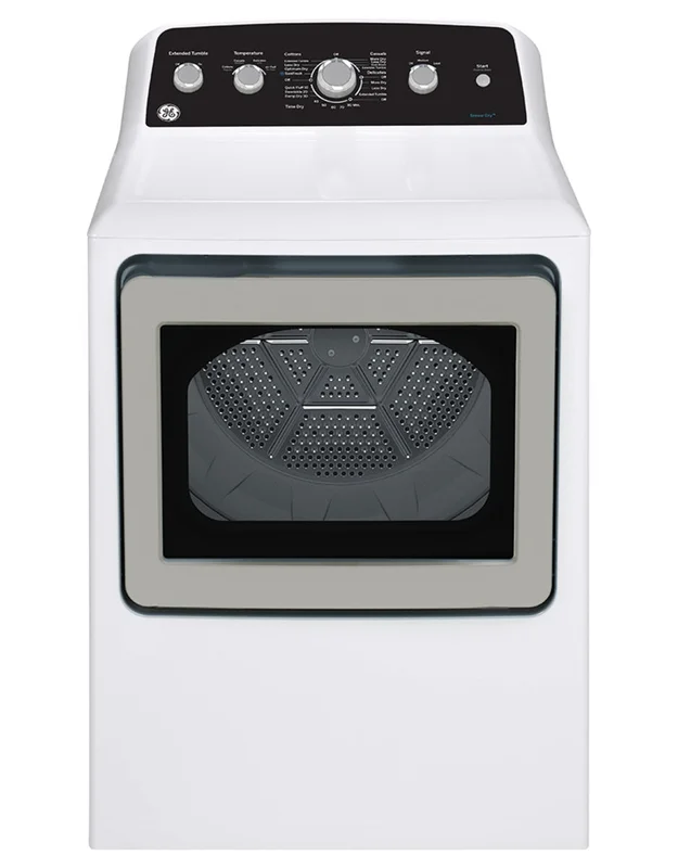 GE - 7.2 cu. Ft Vented Electric Dryer in White - GTD49EBMRWS White