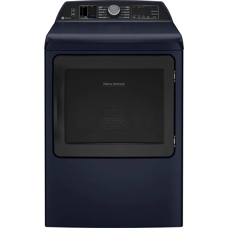 GE - 7.3 cu. Ft Electric Dryer in Blue - PTD90EBMTRS Blue