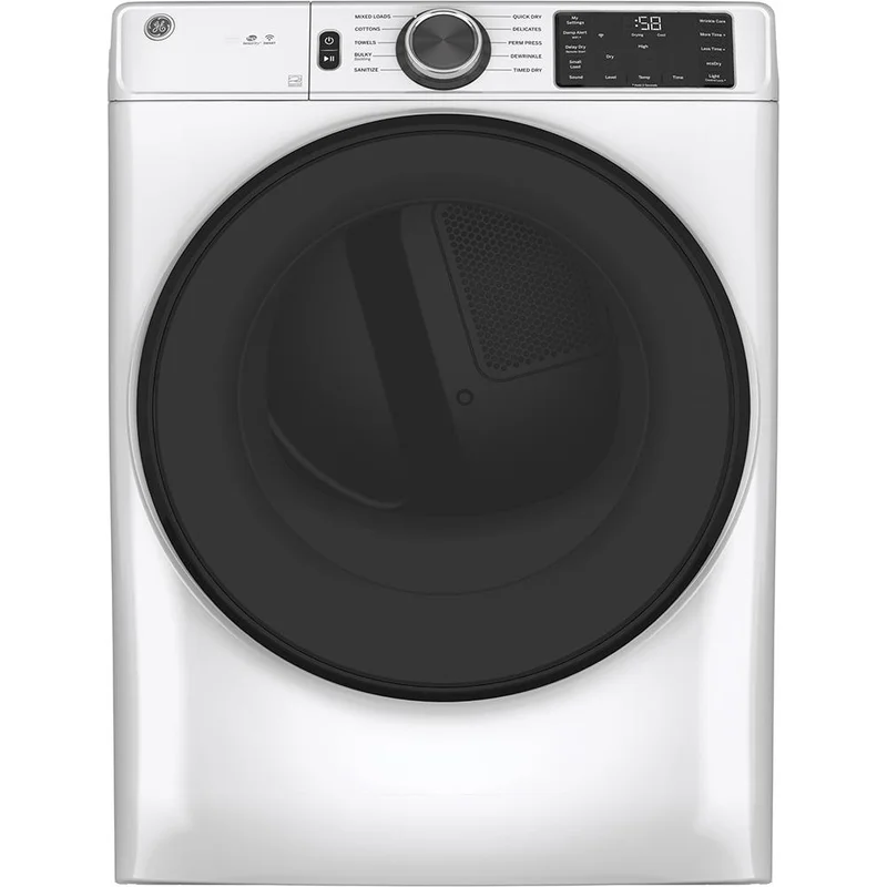 GE - 7.8 cu. Ft Gas Dryer in White - GFD55GSSNWW White