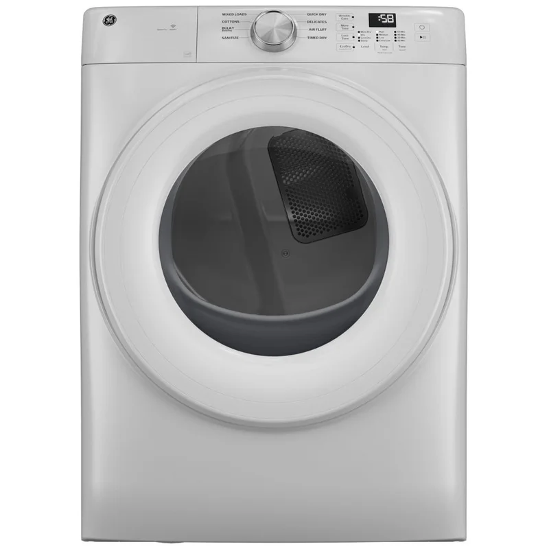 GE - 7.8 cu. Ft Vented Electric Dryer in White - GFD35ESMYWW White