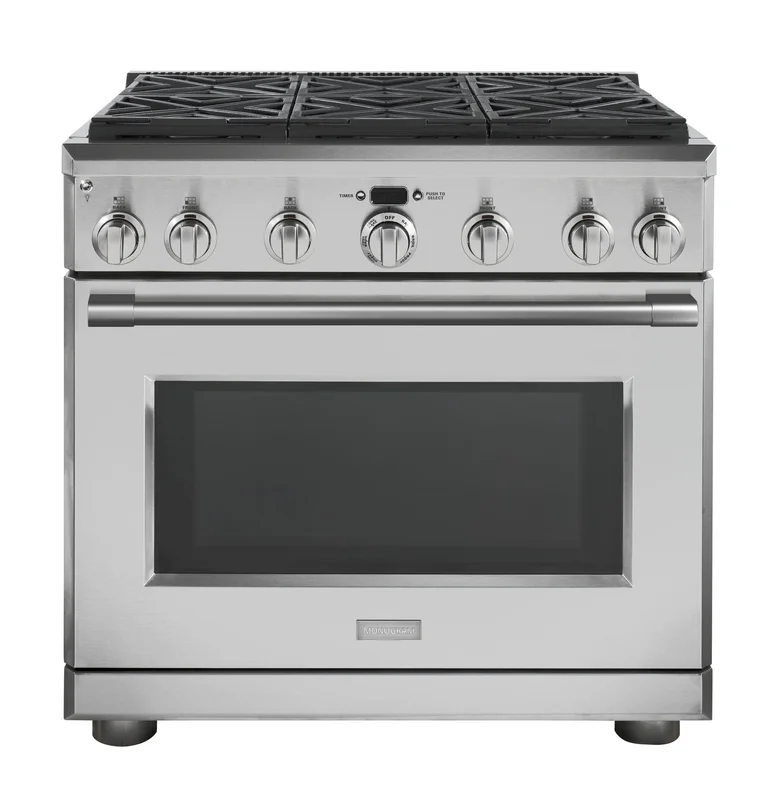 GE Monogram - 6.2 cu. ft Gas Range in Stainless - ZGP366NNSS Stainless
