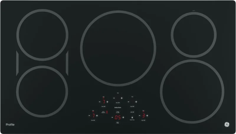 GE Profile - 25.98 inch wide Induction Cooktop in Black - PHP9036DJBB Black