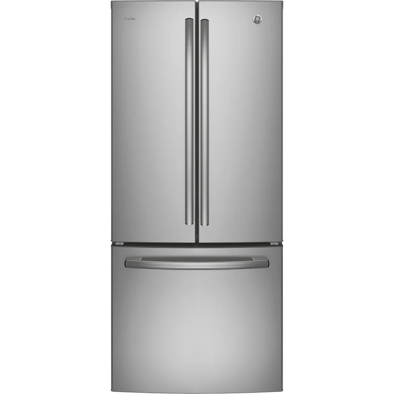 GE Profile - 29.75 Inch 20.8 cu. ft French Door Refrigerator in Stainless - PNE21NSLKSS Stainless