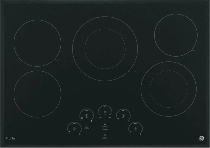 GE Profile - 29.75 inch wide Electric Cooktop in Black - PP9030DJBB Black