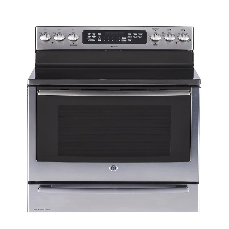 GE Profile - 30 Inch 6.2 cu. ft Electric Range in Stainless - PCB987YMFS Stainless