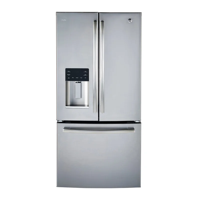 GE Profile - 32.75 Inch 23.6 cu. ft French Door Refrigerator in Stainless - PFE24HYRKFS Stainless