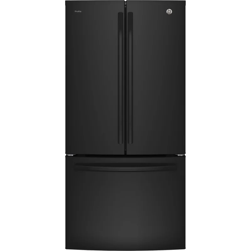 GE Profile - 32.75 Inch 24.5 cu. ft French Door Refrigerator in Black - PNE25NGLKBB Black