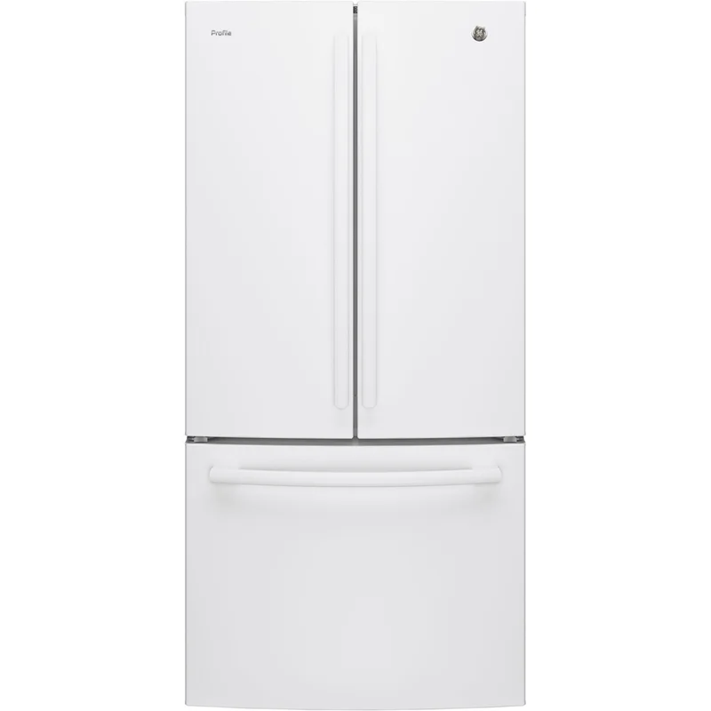 GE Profile - 32.75 Inch 24.8 cu. ft French Door Refrigerator in White - PNE25NGLKWW None