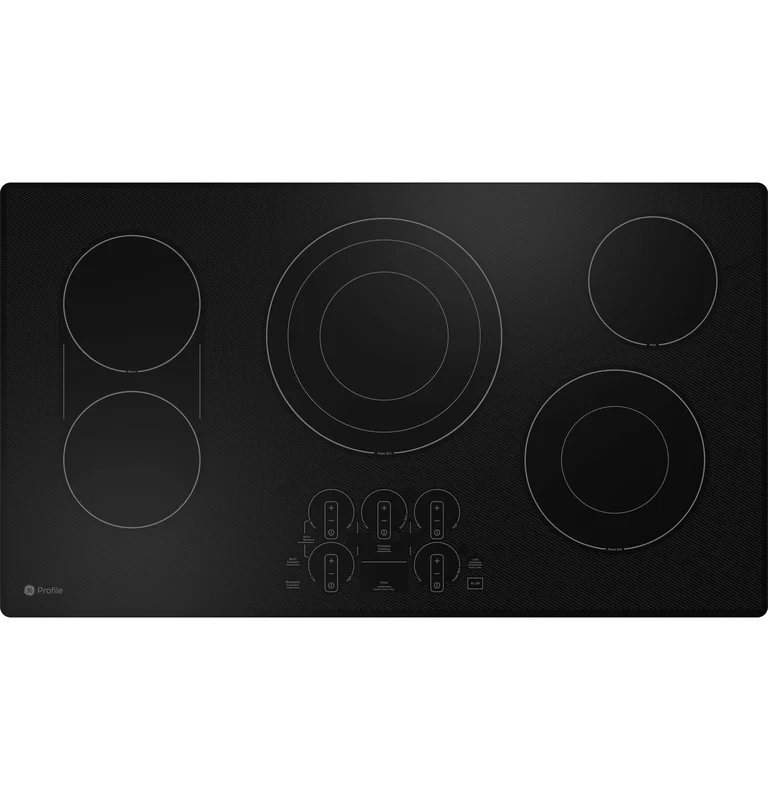 GE Profile - 36.3 Inch Electric Cooktop in Black - PEP7036DTBB Black