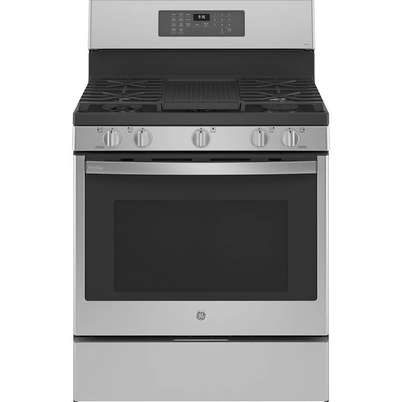 GE Profile - 5.6 cu. ft Gas Range in Stainless - PCGB935YPFS STAINLESS STEEL