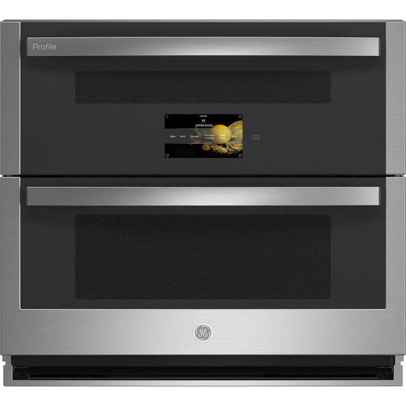 GE Profile - 5 cu. ft Combination Wall Oven in Stainless - PTS9200SNSS Stainless