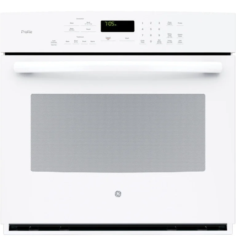GE Profile - 5 cu. ft Single Wall Oven in White - PT7050DFWW White