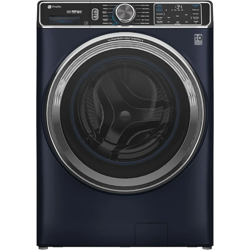 GE Profile - 6.1 cu. Ft Front Load Washer in Sapphire Blue - PFW870SPVRS Sapphire Blue