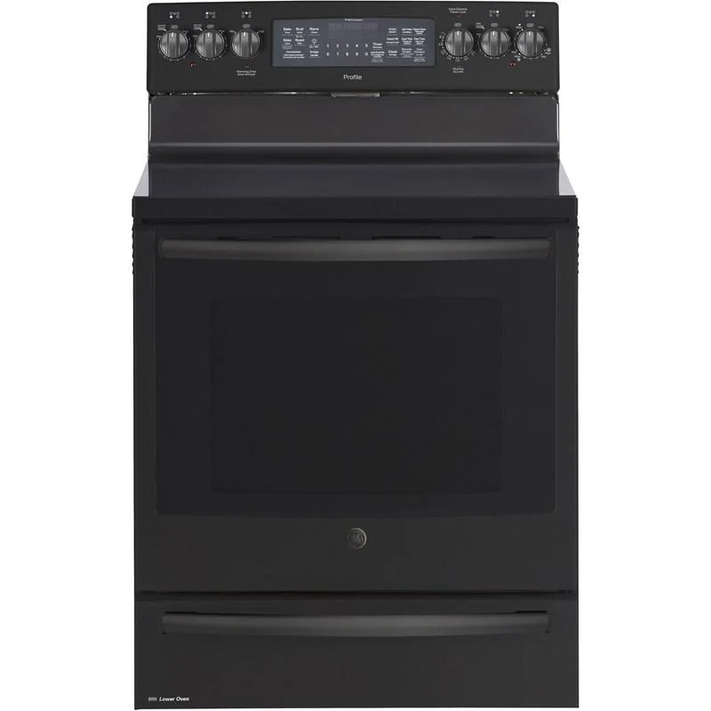 GE Profile - 6.2 cu. ft  Electric Range in Black - PCB987EMDS Black