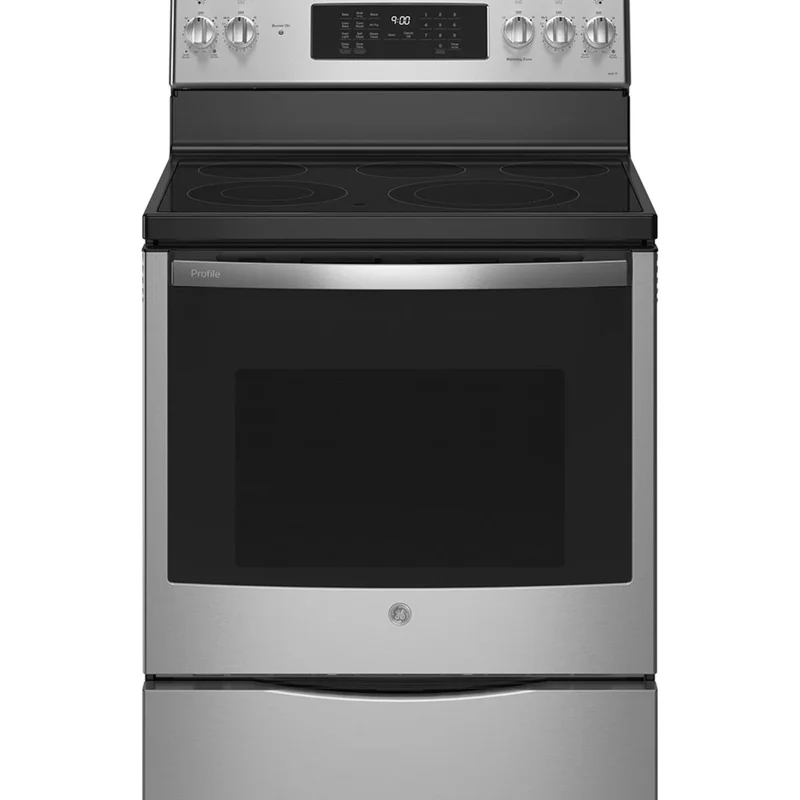 GE Profile - 6.2 cu. ft  Electric Range in Stainless - PCB900YVFS Stainless