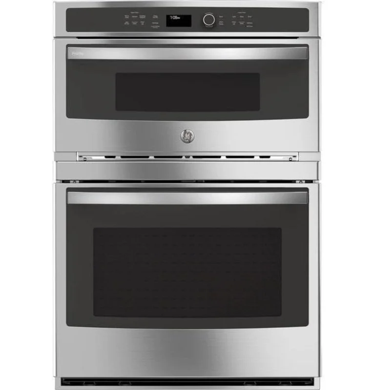 GE Profile - 6.7 cu. ft Combination Wall Oven in Stainless - PT7800SHSS Stainless