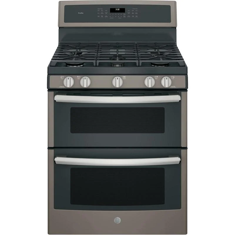 GE Profile - 6.8 cu. ft Gas Range in Grey - PCGB960EEMES Grey