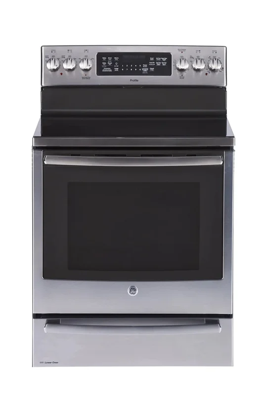 GE Profile - 7.2 cu. ft  Electric Range in Stainless - PCB987BTMS Stainless