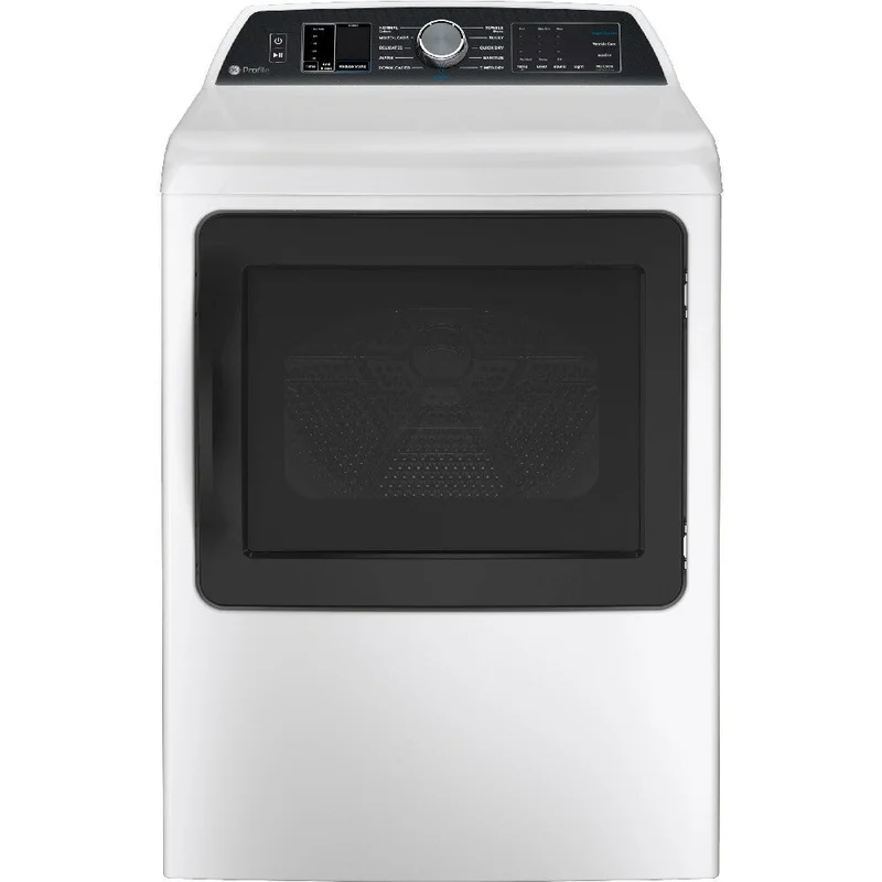 GE Profile - 7.4 cu. Ft Electric Dryer in White - PTD70EBMTWS White