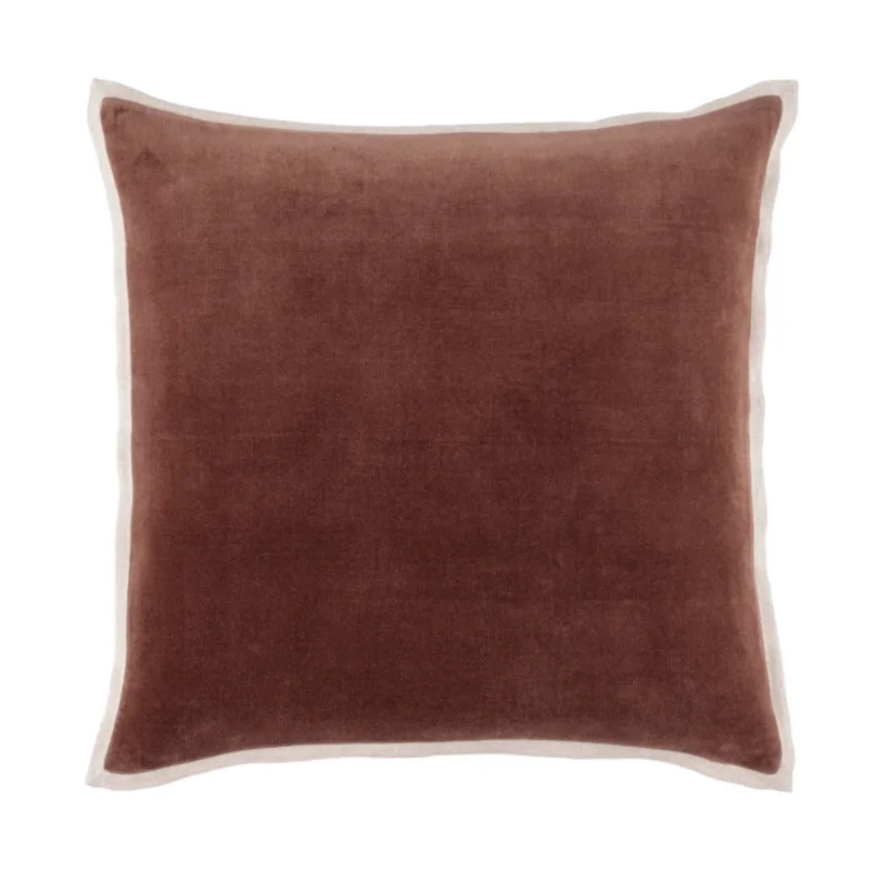 Gehry Velvet/Linen Decorative Pillow, Desert Russet, 22" x 22"