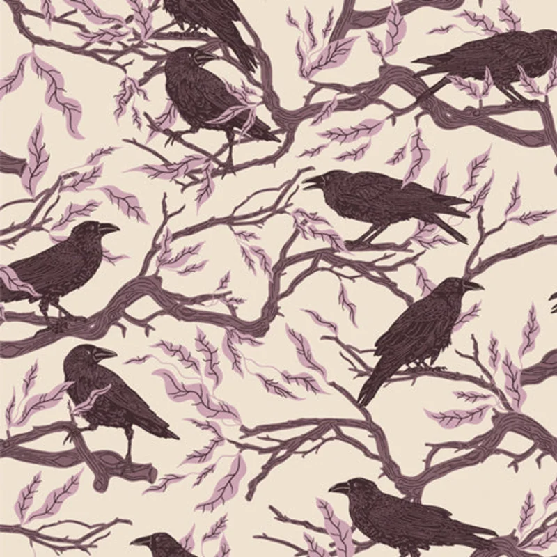GHOSTLY & HAUNTED: Ravens Twilight (1/4 Yard)