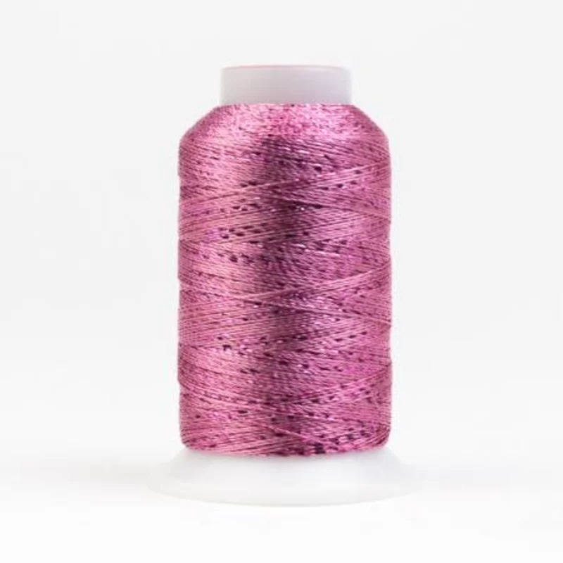 GLAMORE: 12wt Rayon Metallic 300yds-Baby Pink 1201