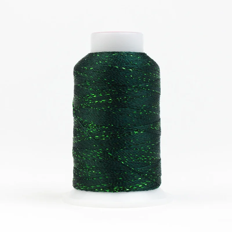 GLAMORE: 12wt Rayon Metallic 300yds-Forest Green 566