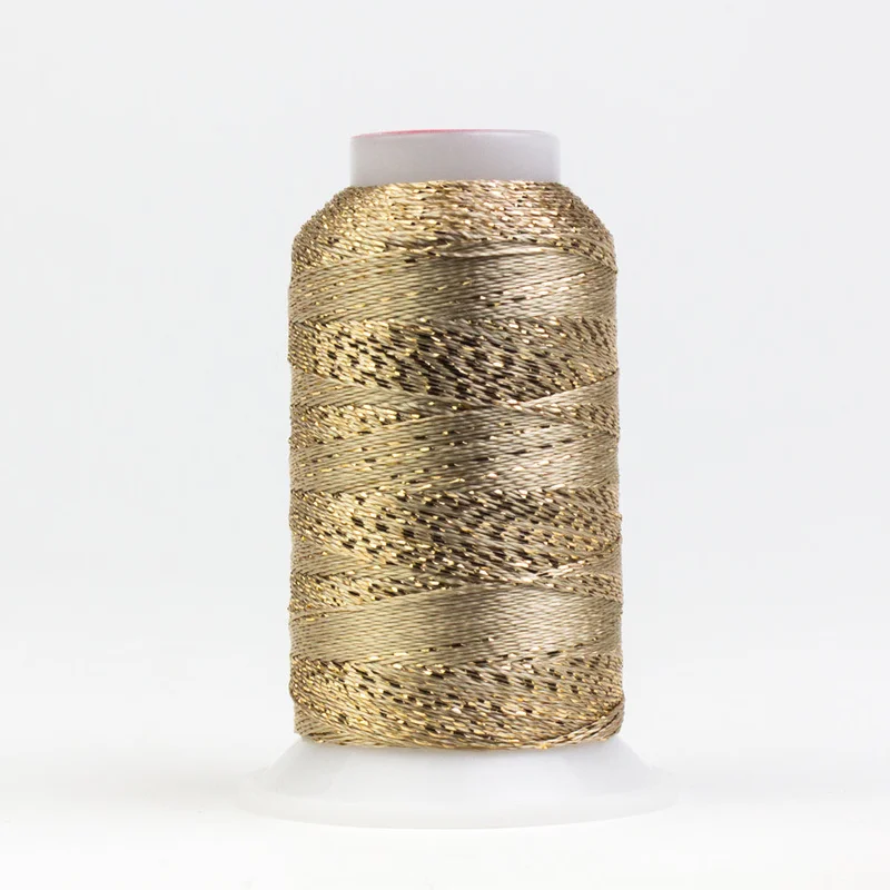 GLAMORE: 12wt Rayon Metallic 300yds-Light Brass 7102