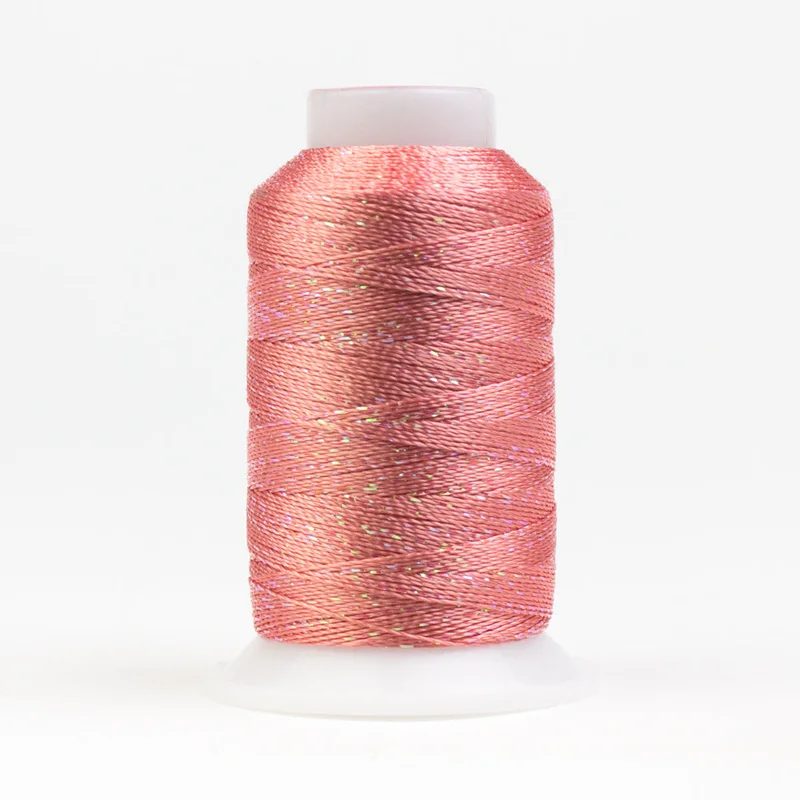 GLAMORE: 12wt Rayon Metallic 300yds-Prawn 1127