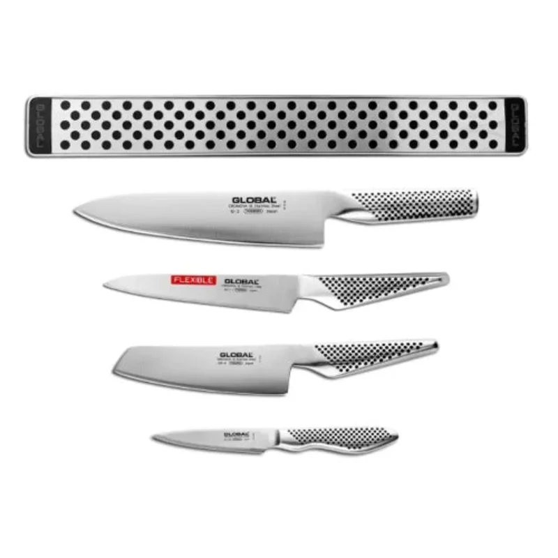 Global 5 Piece Magnetic Knife Bar Set