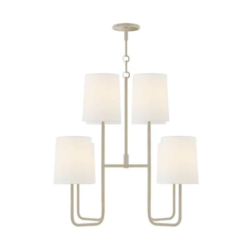 Go Lightly Chandelier - China White, Medium