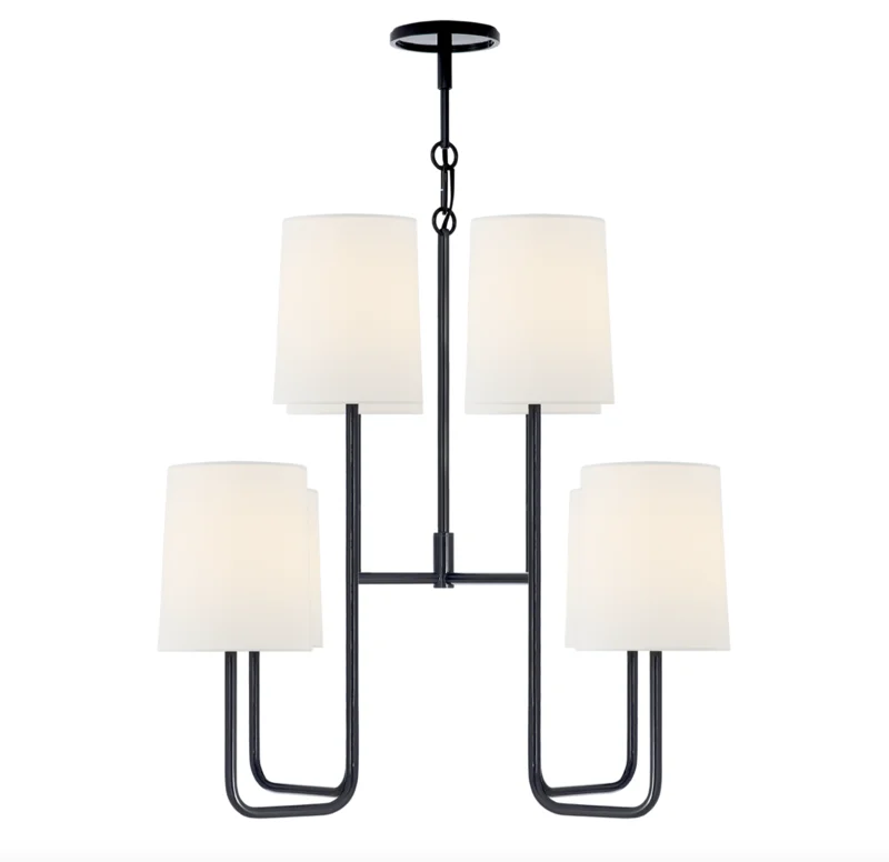 Go Lightly Medium Chandelier, Charcoal