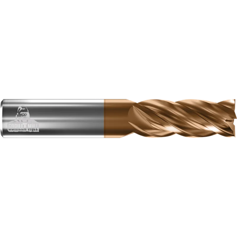 Gorilla 4 Flute Square End GMS Coated & WTF Coated End Mills, Inch, Super Bitchin' Performance, Made in USA
