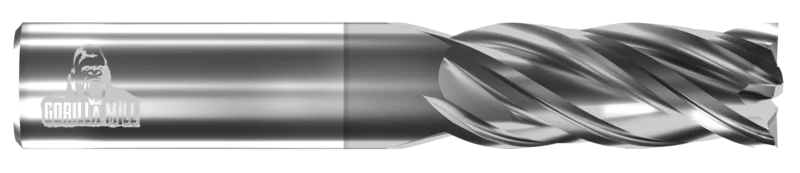 Gorilla 4 Flute Square End GMX-35 Coated End Mills, Inch, High Performance, Made in USA