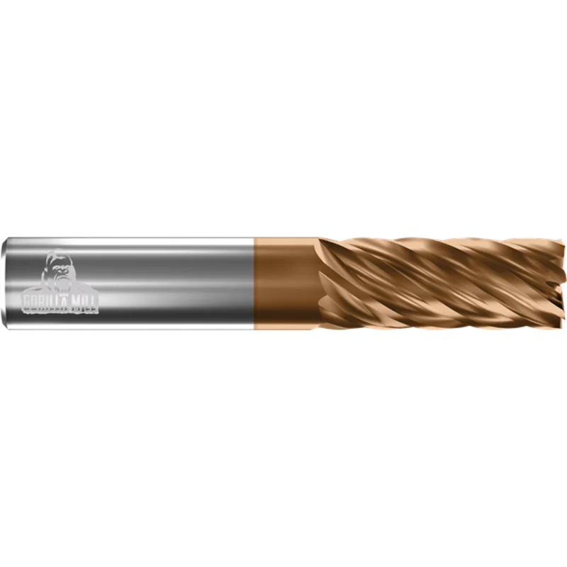 Gorilla 7 Flute Square WTF Coated End Mills, Inch, Super Bitchin' Performance - Ferrous, Made in USA