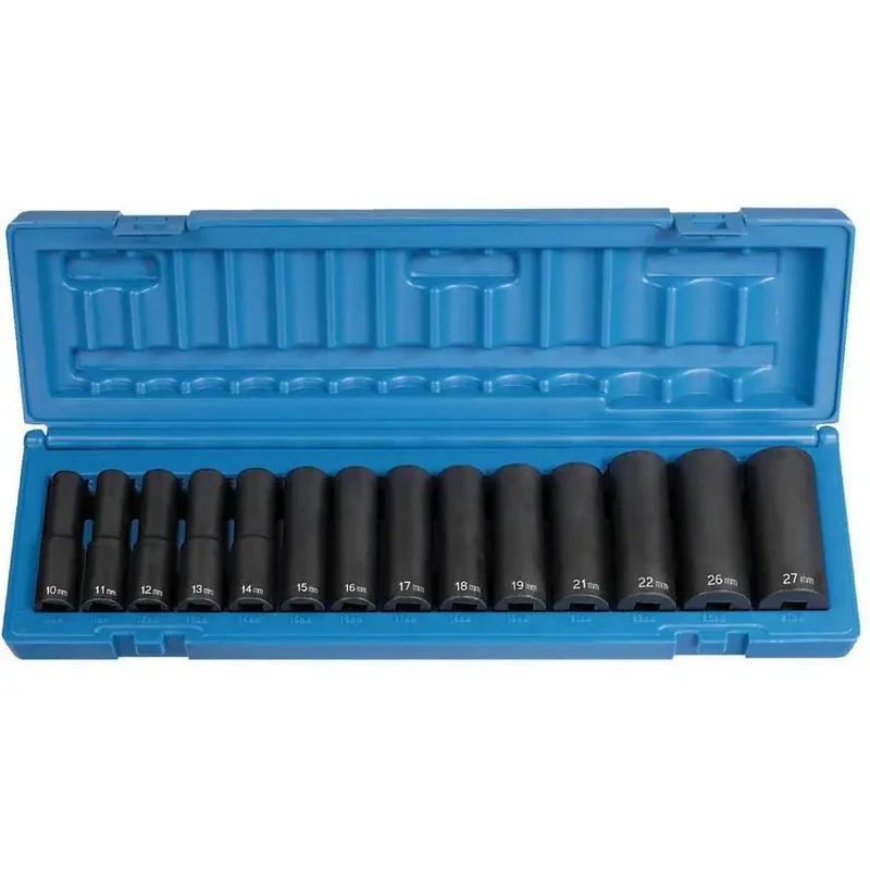 GP 1/2 in Drive Deep Metric Socket Set (14 Piece)