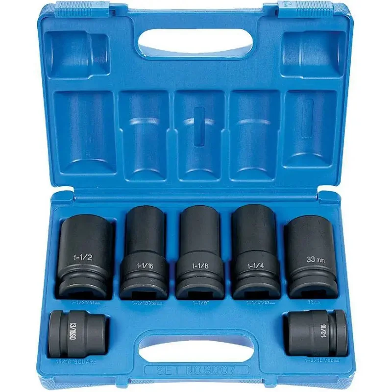 GP 7 Piece 1 in Sq Drive Impact Truck Wheel Socket Sets