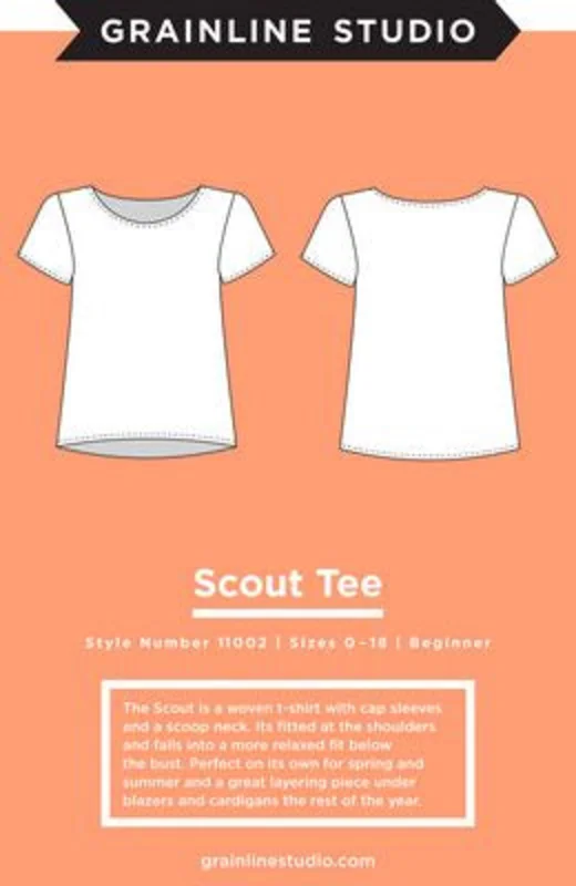 Grainline Studio: Scout Tee (sizes 018)
