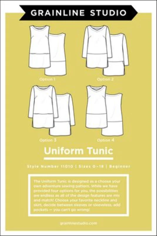 Grainline Studio: Uniform Tunic (sizes 018)