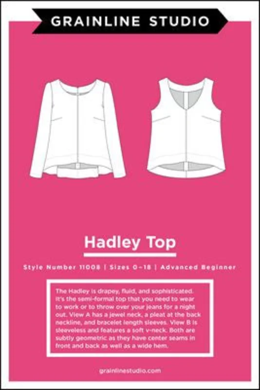 Grainline Studios: Hadley Top (sizes 018)