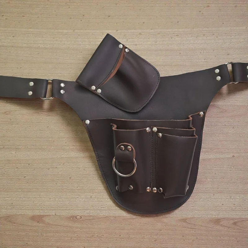 GreenGrip Leather Gardening Tool Belt Brown